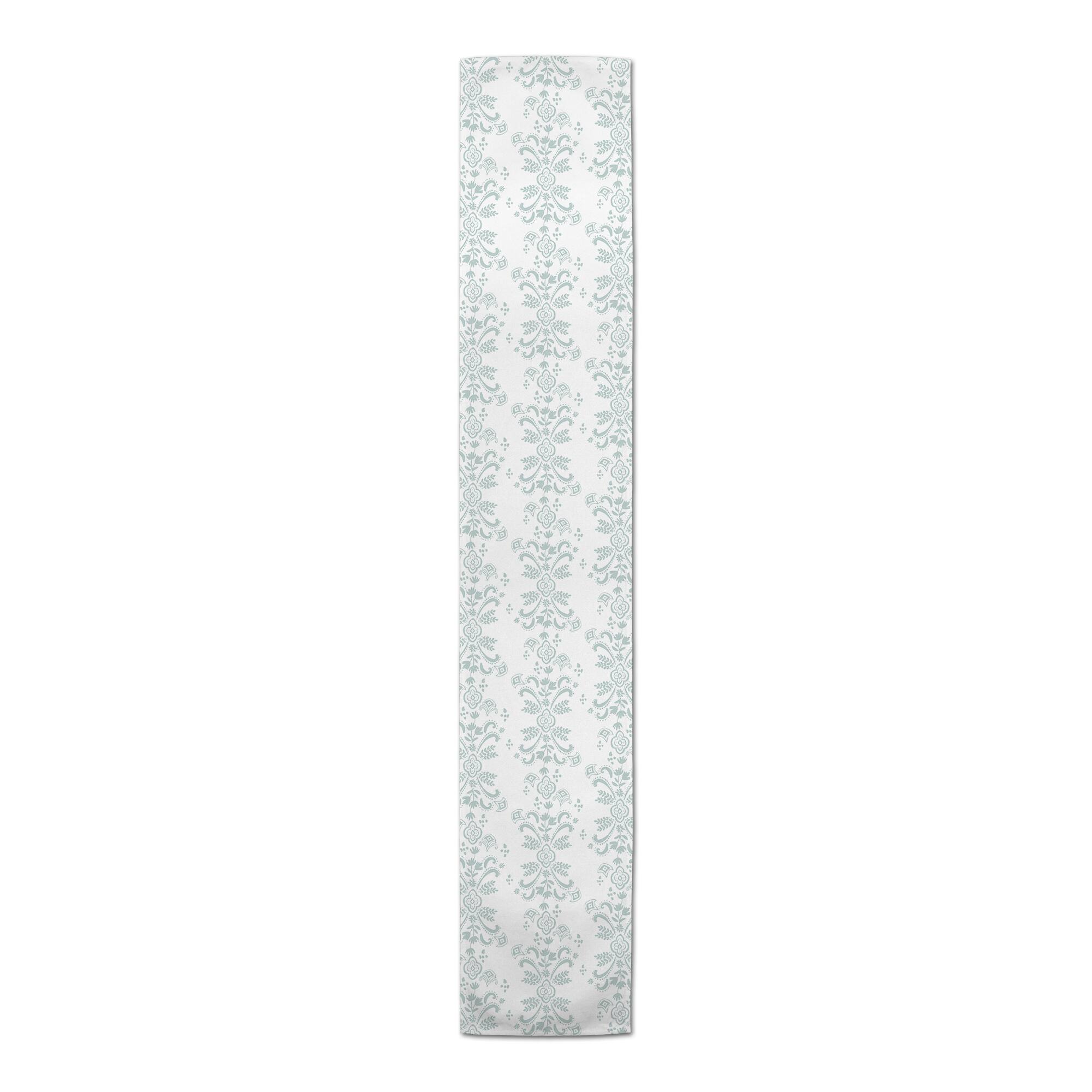 72" Floral Crest Cotton Twill Runner